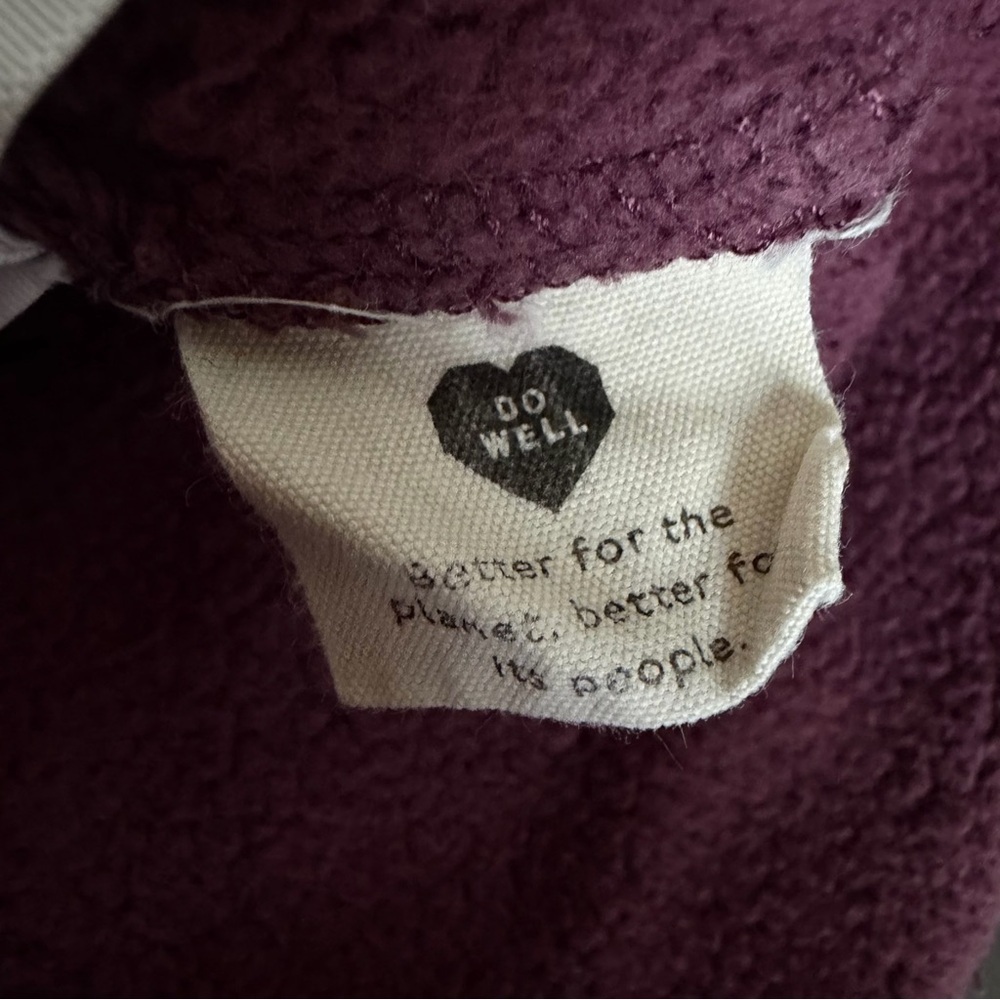Madewell MWL Betterterry Henley Sweatshirt purple 41843 - Picture 9 of 12